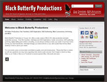 Tablet Screenshot of blackbutterflyproductions.com